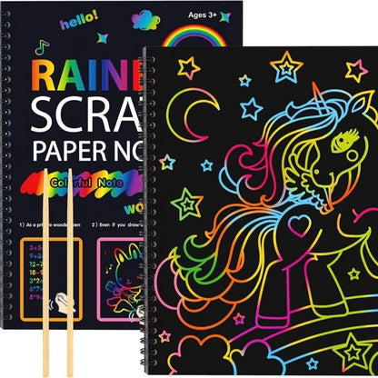 ScratchCraft Rainbow Scratch Art Paper Kids 2