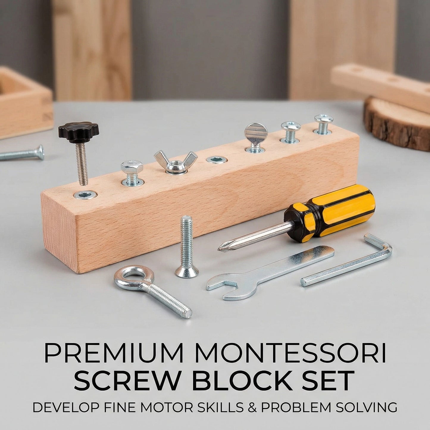 ScrewKraft Wooden Screwdriver Tool Board Kids 3