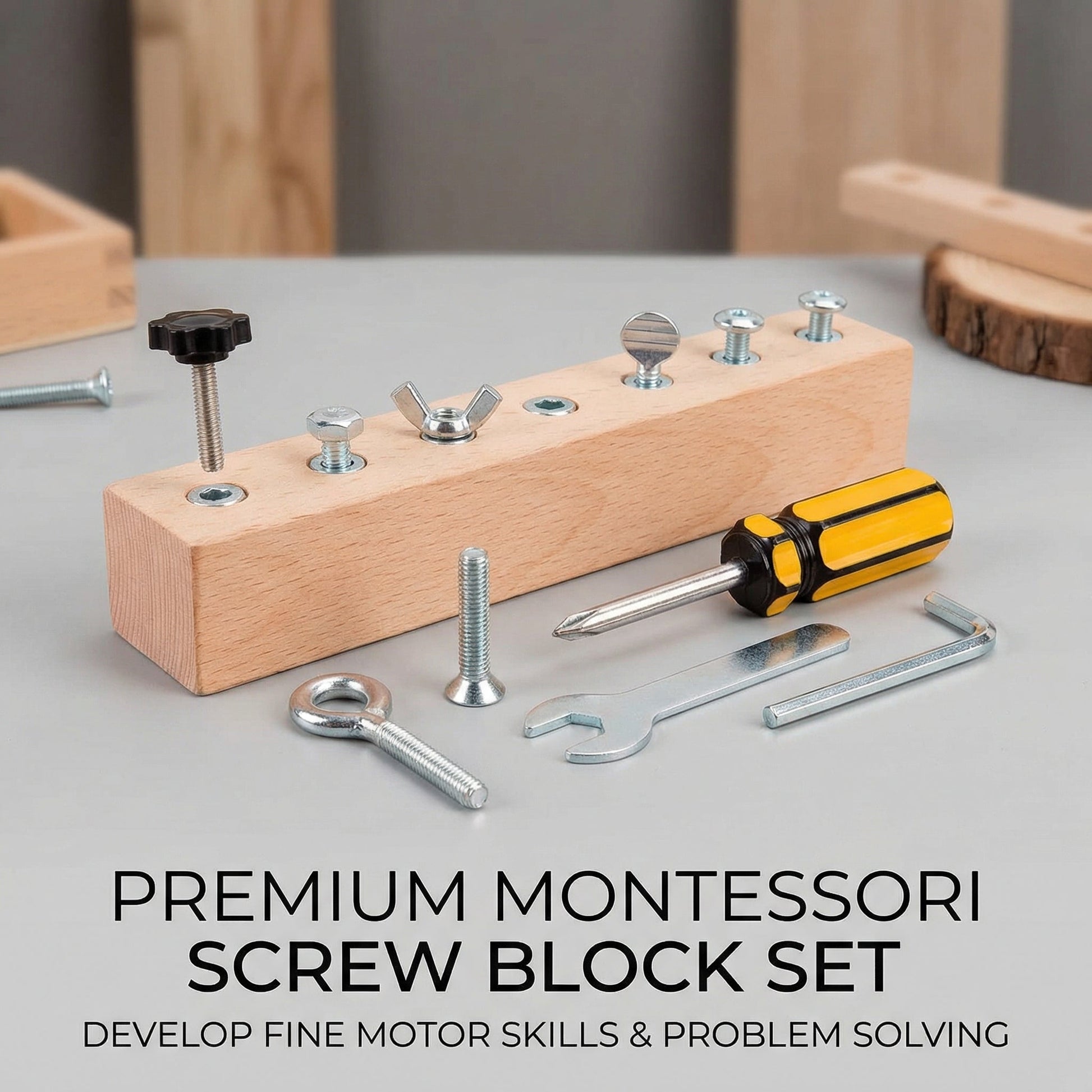 ScrewKraft Wooden Screwdriver Tool Board Kids 3