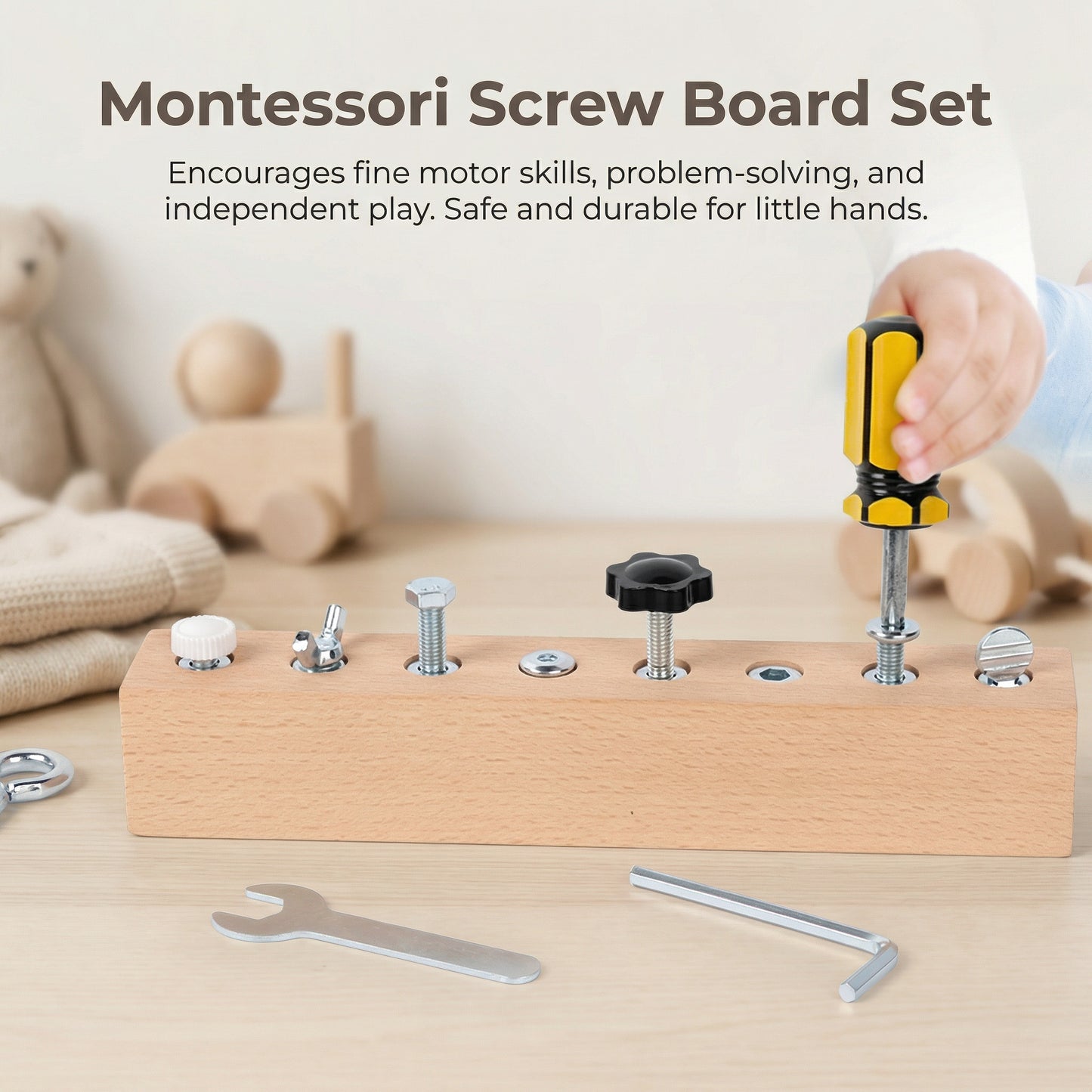 ScrewKraft Wooden Screwdriver Tool Board Kids 4