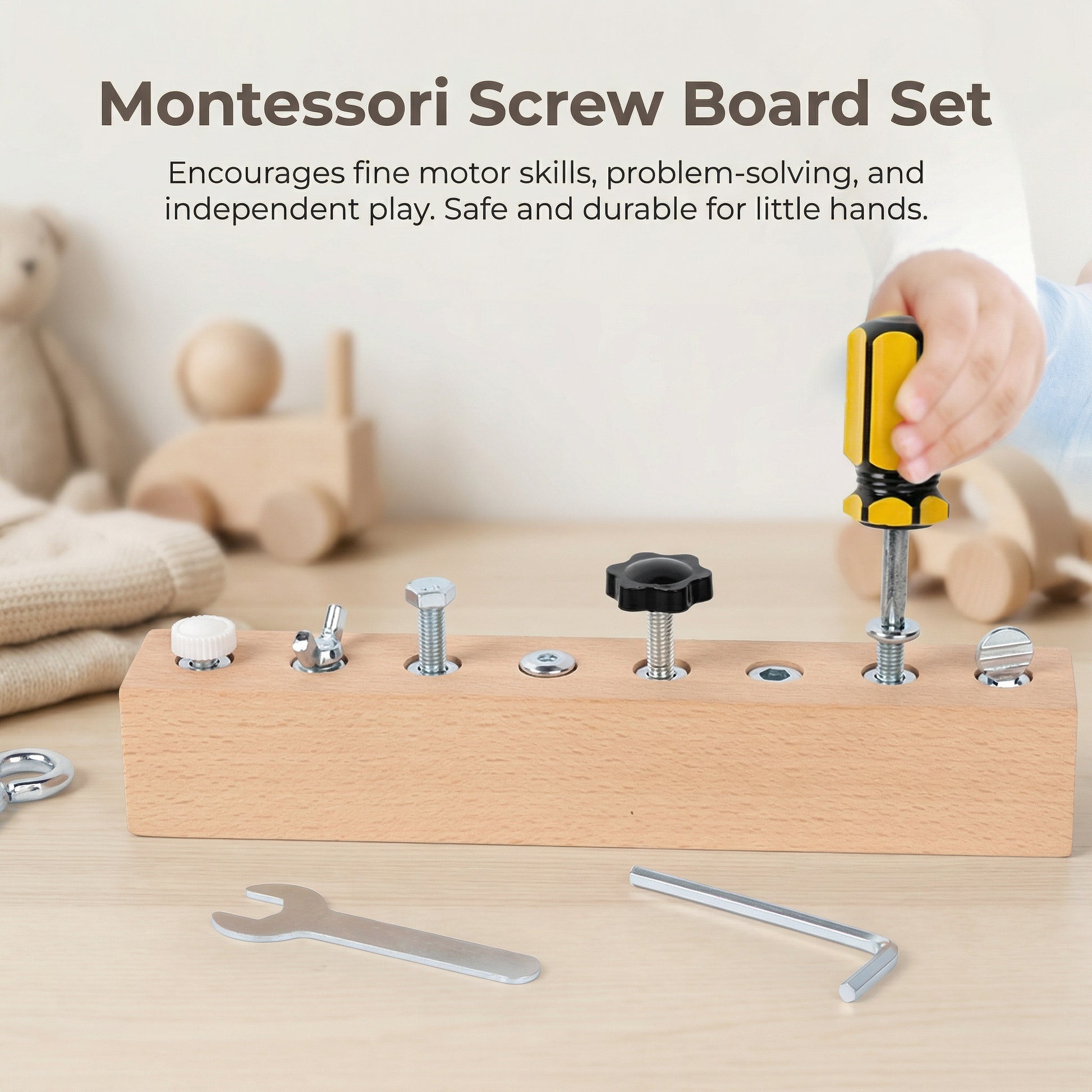 ScrewKraft Wooden Screwdriver Tool Board Kids 4