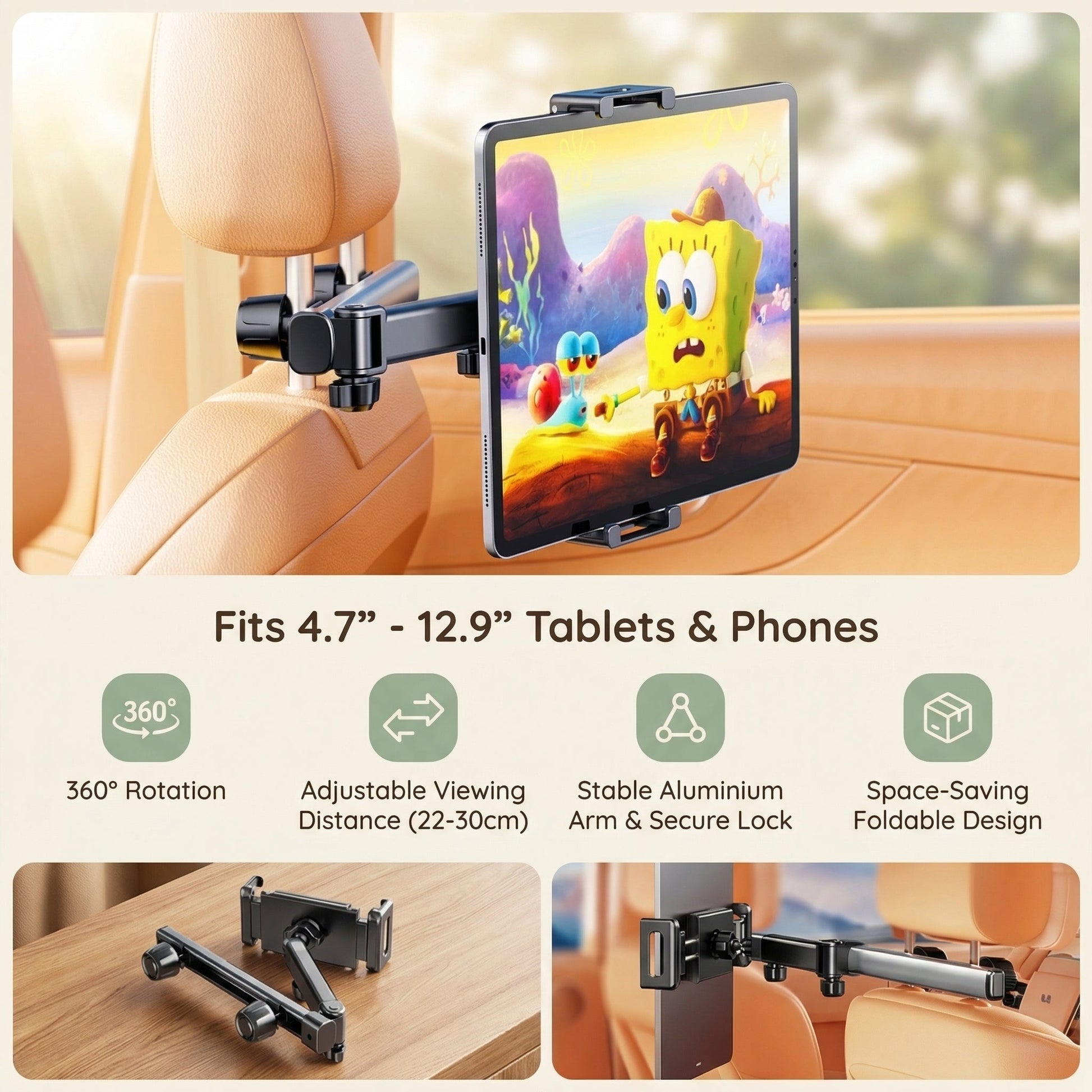 SeatView Car Headrest Tablet Holder Kids 2