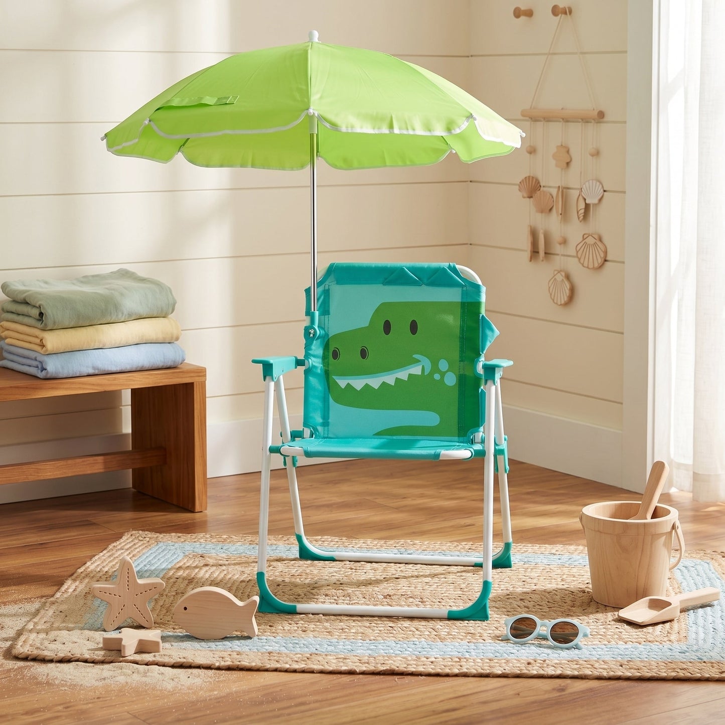 ShoreRoost Kids Foldable Beach Chair Parasol 1