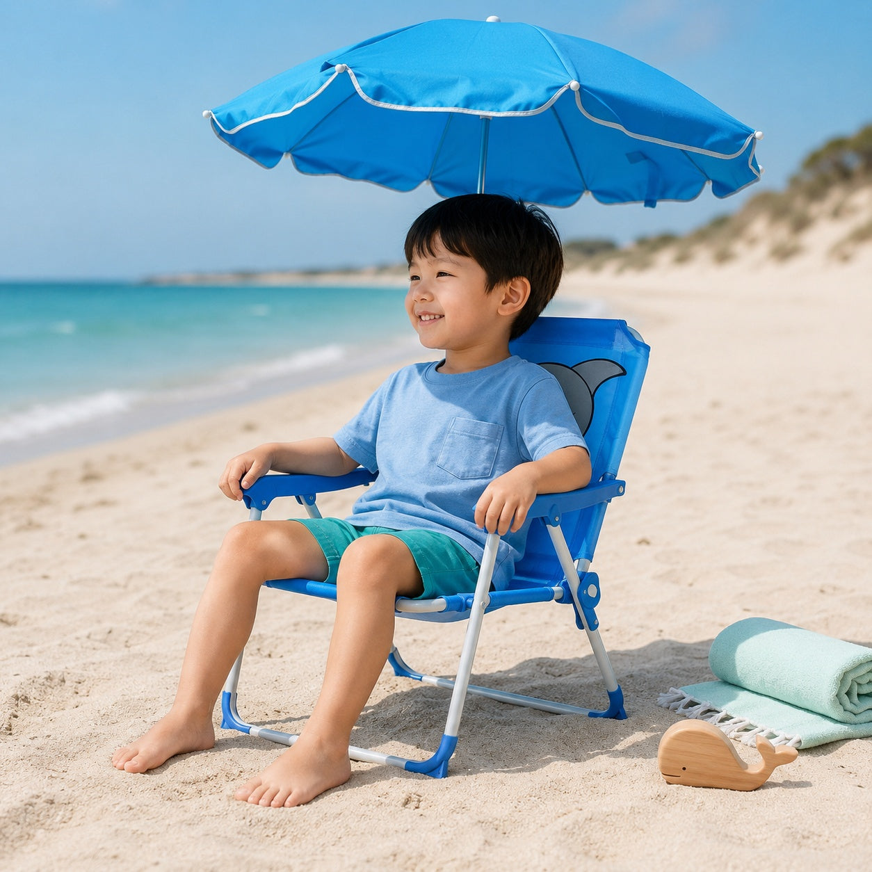 shoreroost kids-beach-chair-with-parasol 3