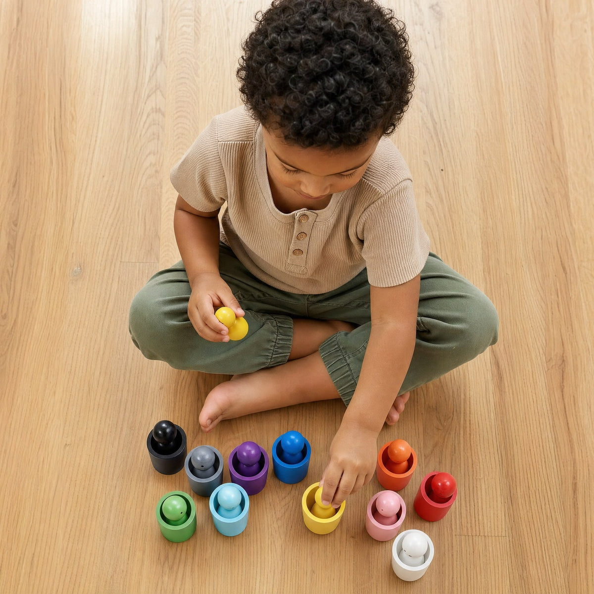 sortibrix wooden-colour-sorting-toy-toddler 1