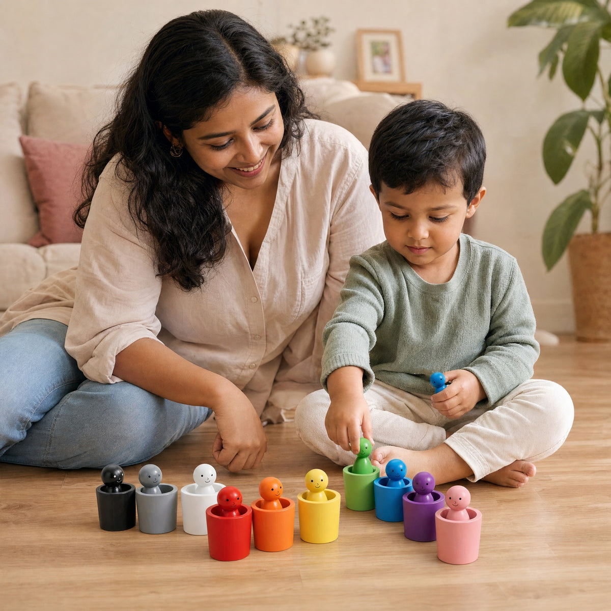 sortibrix wooden-colour-sorting-toy-toddler 3
