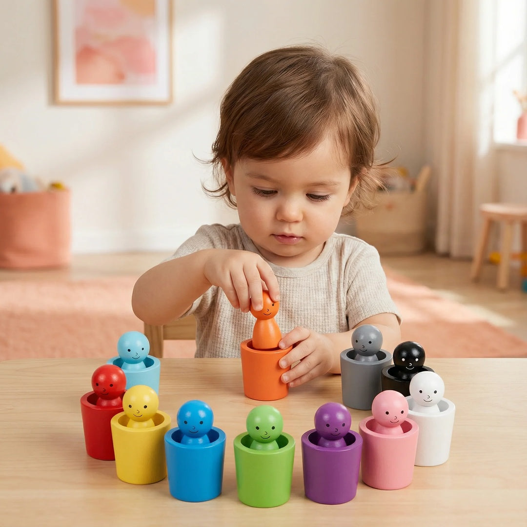 SortiBrix Wooden Colour Sorting Peg Dolls 2