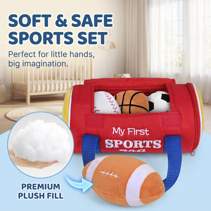 SportBudz Baby Plush Sports Toy Bag 1