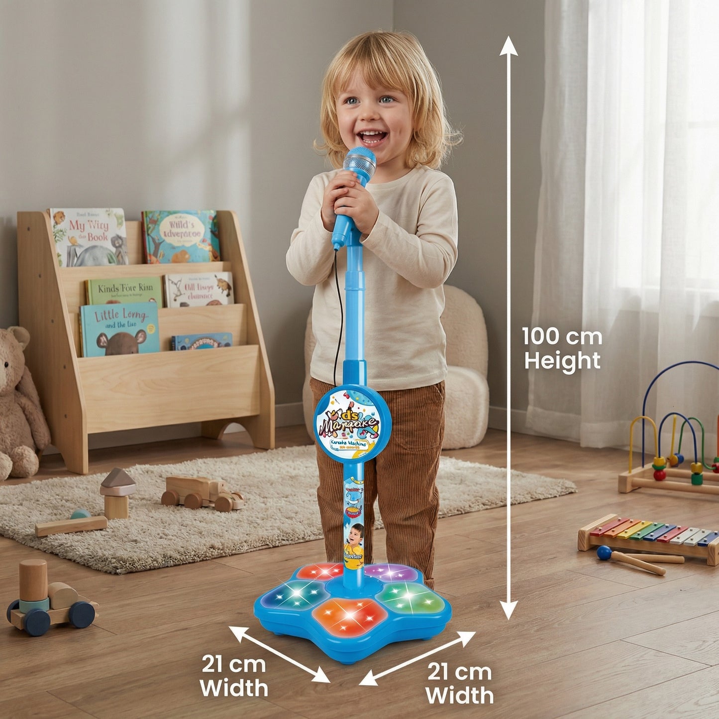 StarMicKidz Kids Karaoke Machine Microphone Stand 1