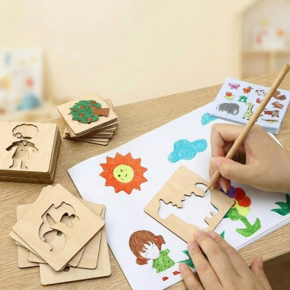 StencilSprout Wooden Stencils Drawing Kids Tracing 1