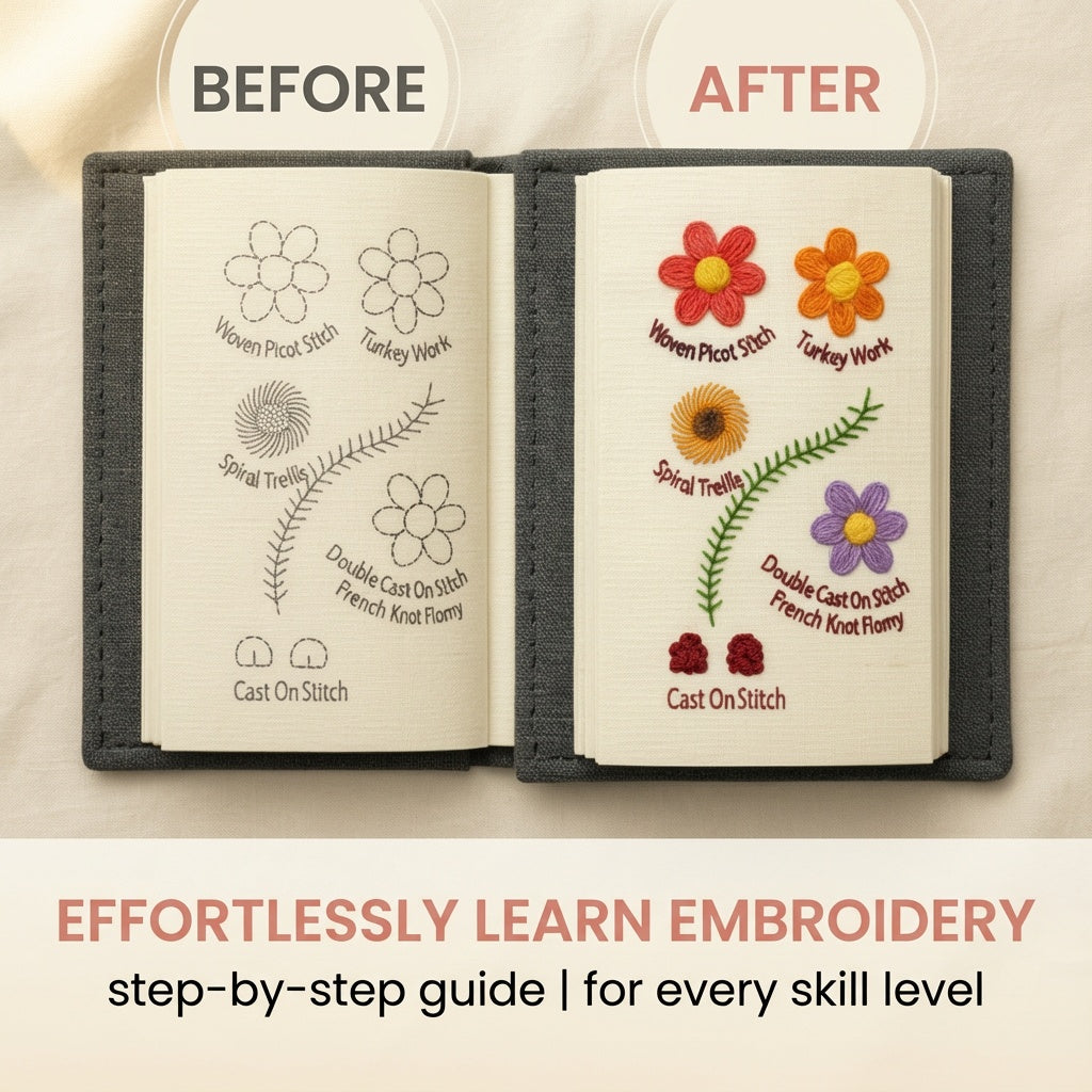 StitchNook Kids Embroidery Starter Kit Book 1
