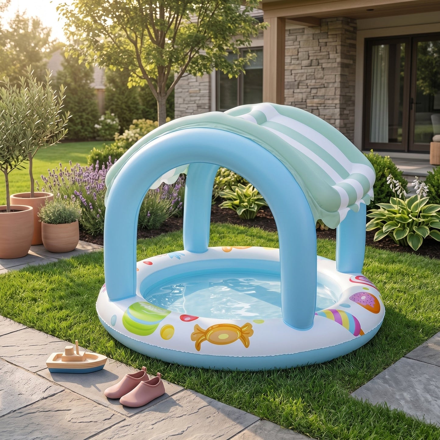 SunCabana Kids Inflatable Pool with Canopy 2