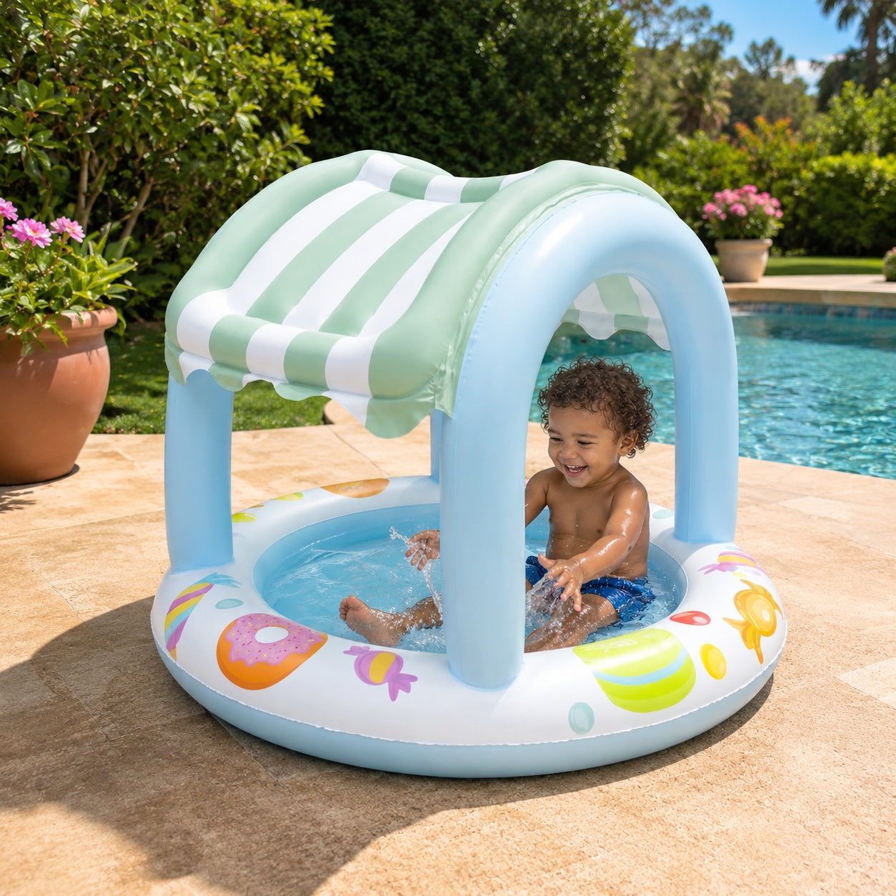 suncabana kids-paddling-pool-with-canopy 1