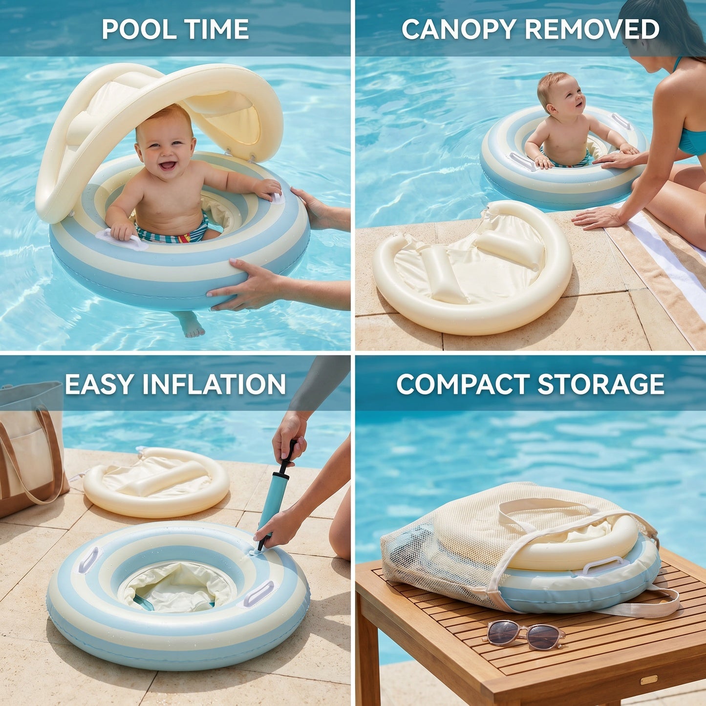 SunRingz Baby Pool Float Sun Canopy 3