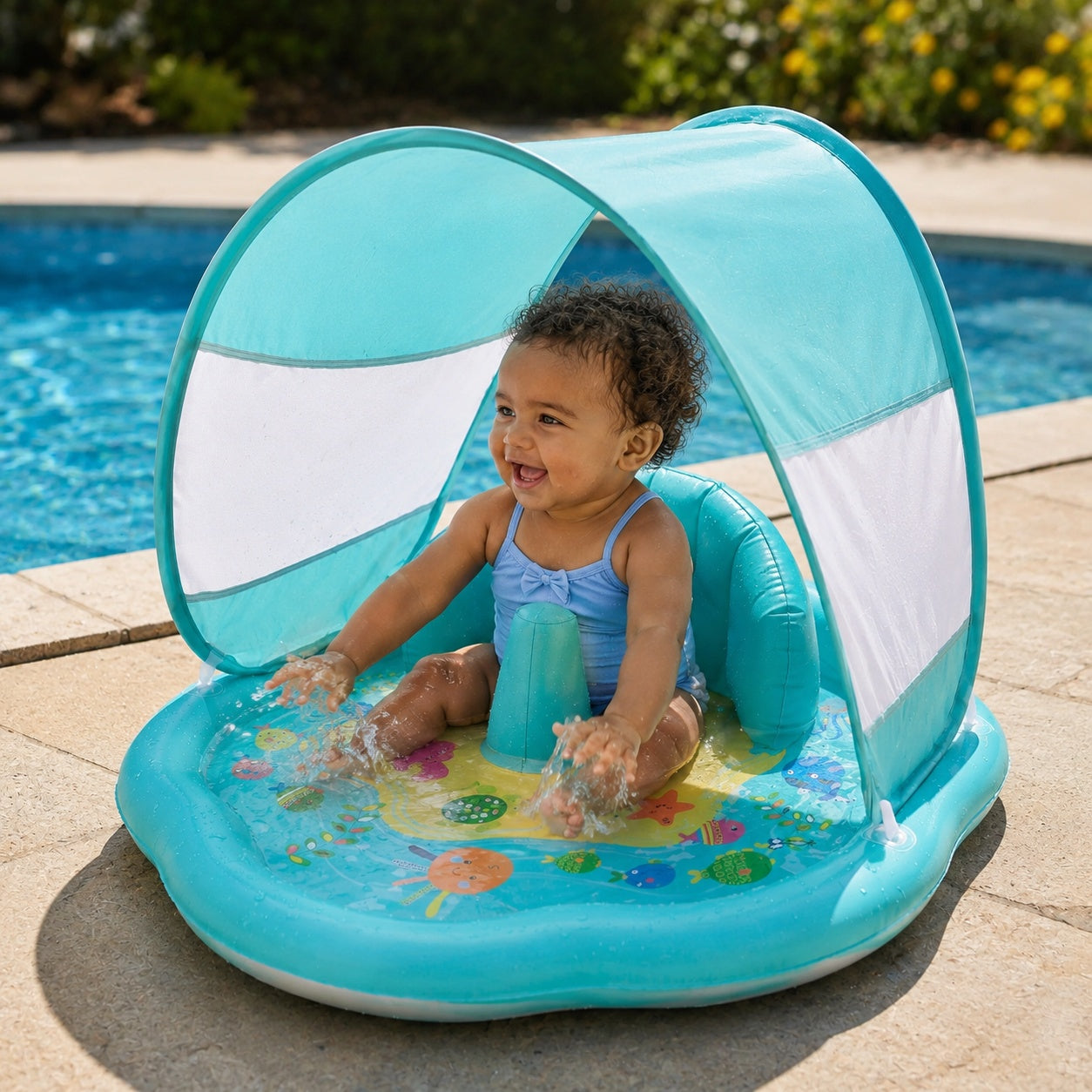 sunsplashpad baby-water-play-mat-with-canopy 3