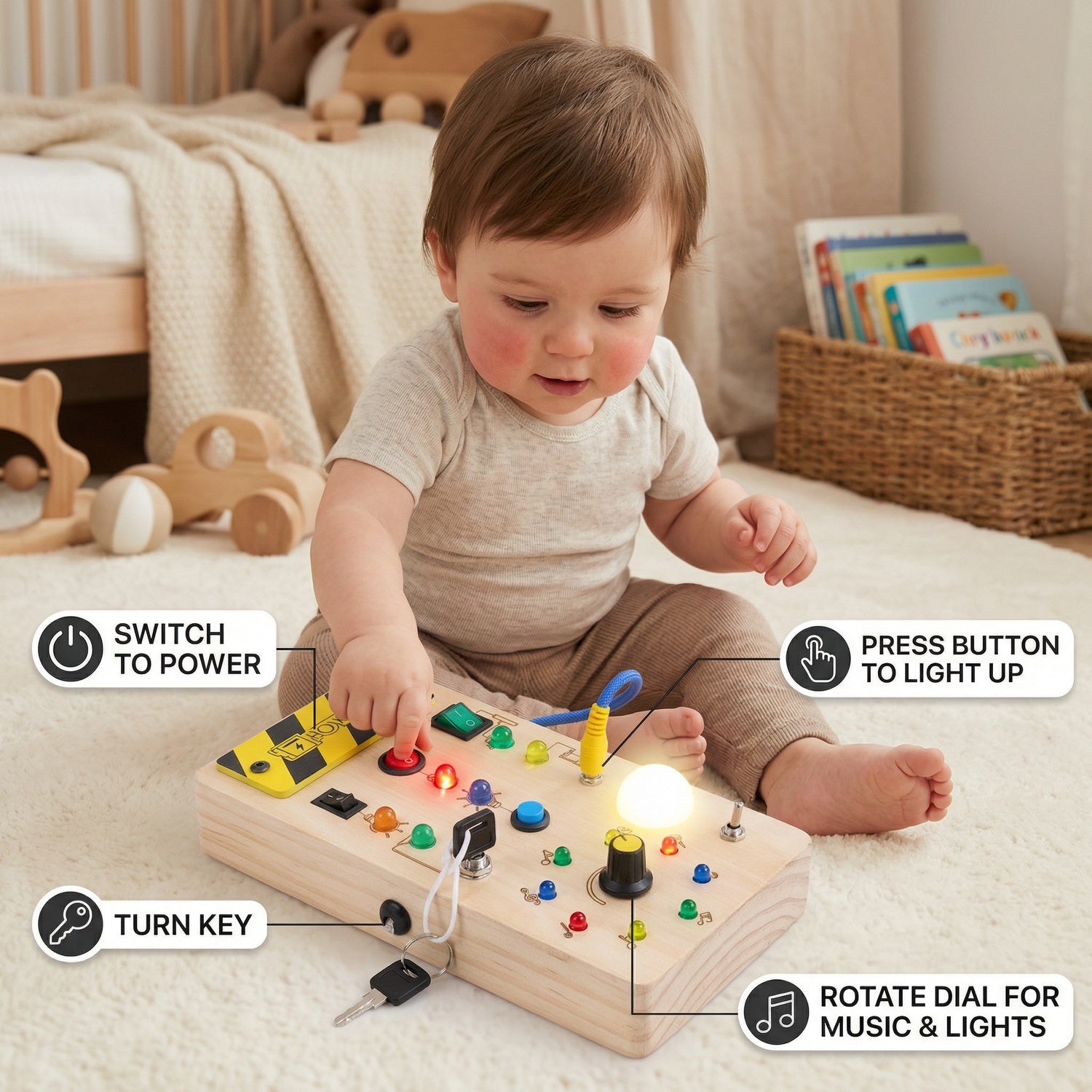 SwitchBoard Montessori Activity Board Toddler 1