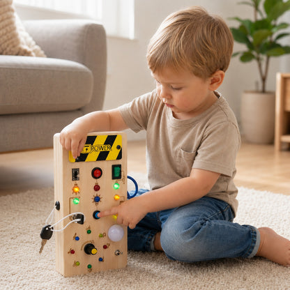 switchboard montessori-activity-board-for-toddlers 1