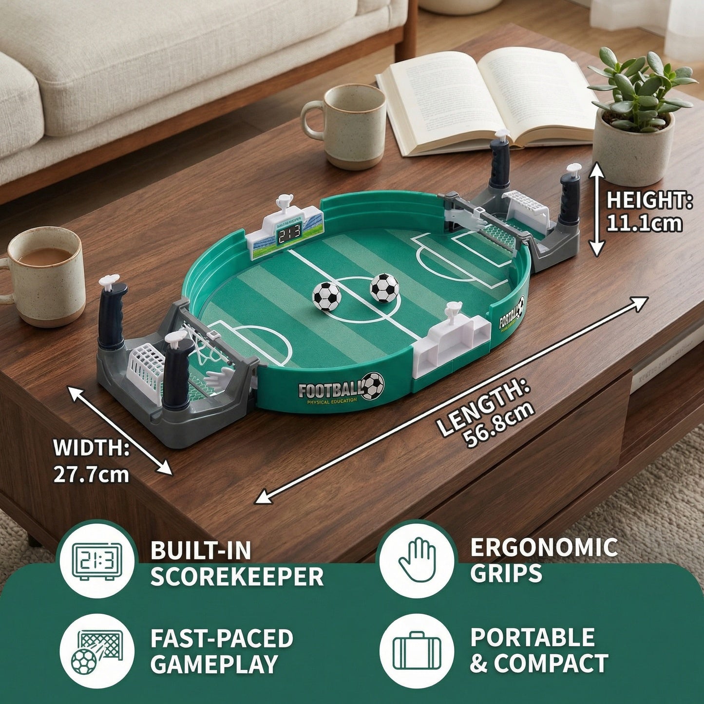 TableRush Mini Foosball Table Set Kids 1