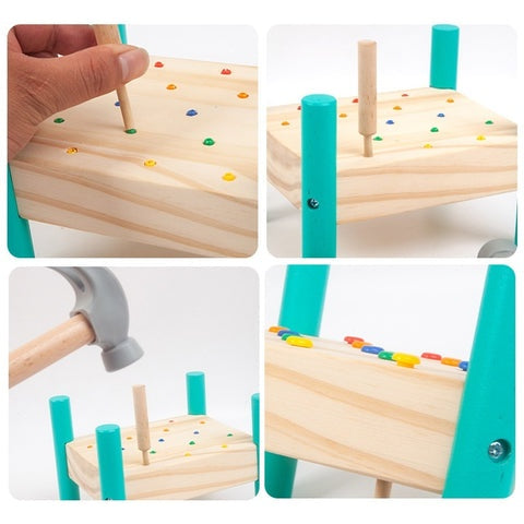 TapCraft Wooden Peg Hammer Toy Toddler 1