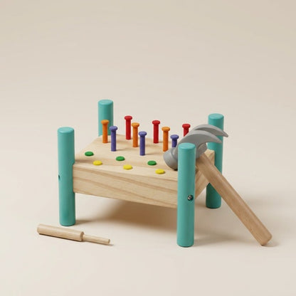 TapCraft Wooden Peg Hammer Toy Toddler 2