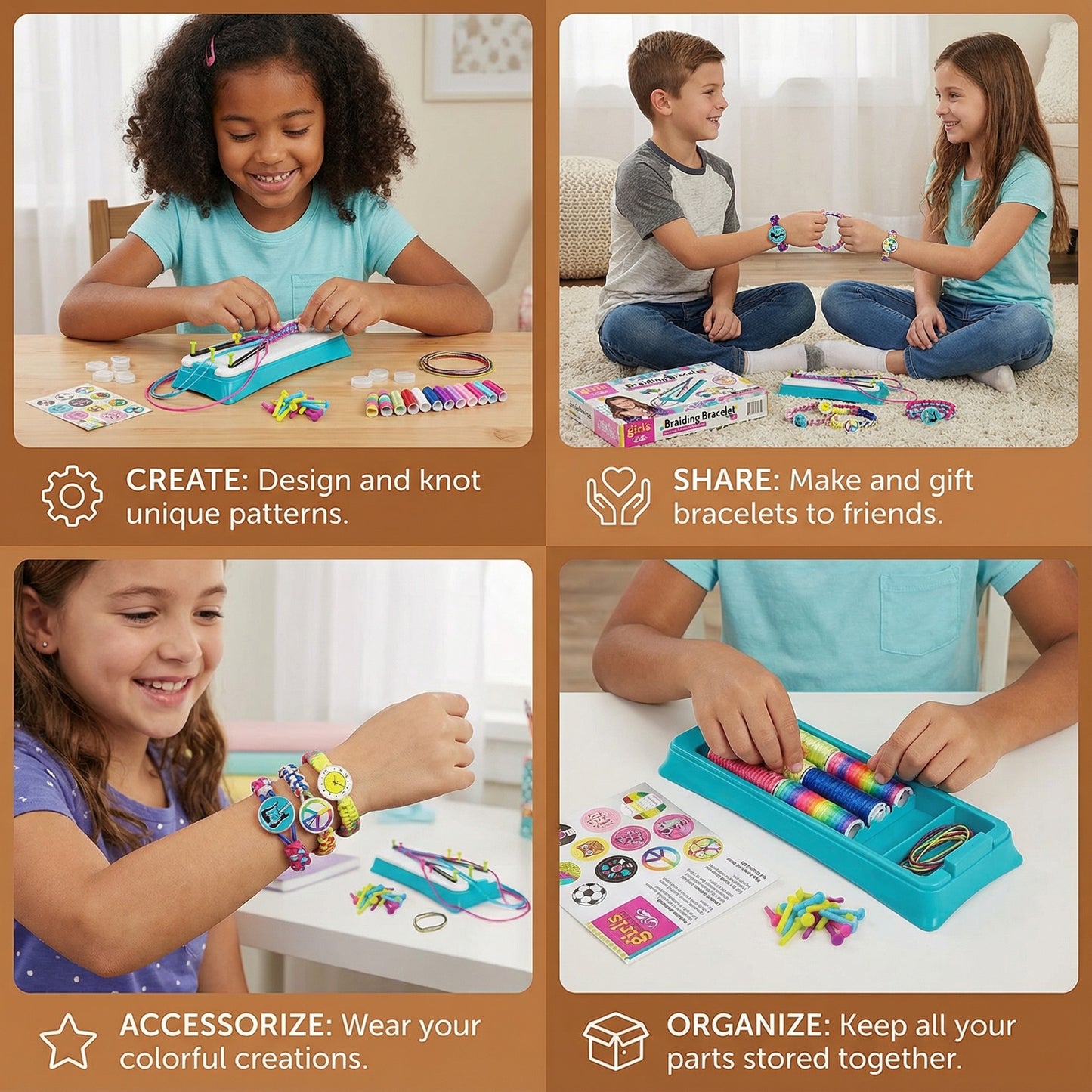 WeavyKidz Friendship Bracelet Making Kit Kids 1